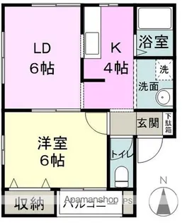 メープル筑摩野【101号室】の間取り