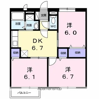 シャンポール【2階】の間取り