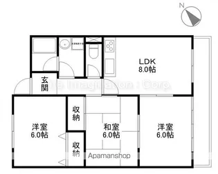 クレール弐番館【4階】の間取り
