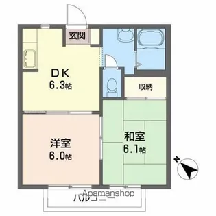 ファミールK【2階】の間取り