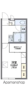 レオパレスオーセブン【109号室】の間取り