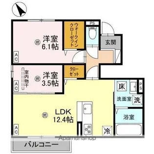 ネオ・ハイツ【1階】の間取り