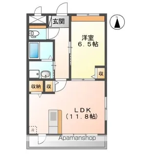 BLESSING WIND 絆【301号室】の間取り
