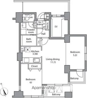 レジディア自由が丘【7階】の間取り