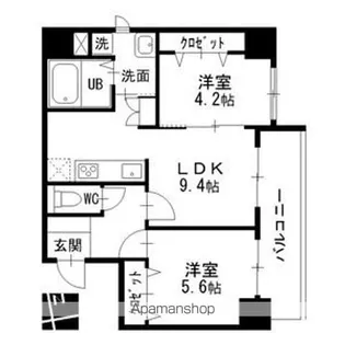 プライムコート【5階】の間取り