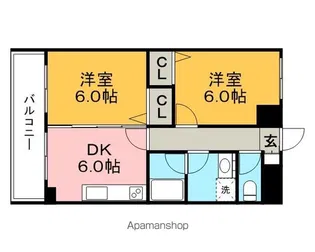 アーバンクルーザー六ツ門【1202号室】の間取り
