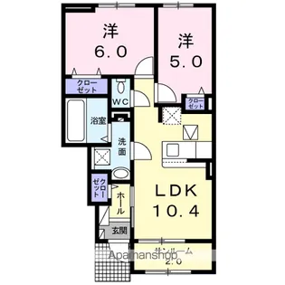 フェリビータ【1階】の間取り