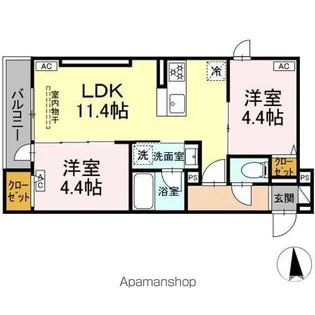 セレスティア荒川N【3階】の間取り