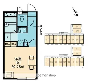レオパレス国母【2階】の間取り