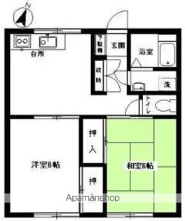 コーポいわき【105号室】の間取り