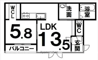 AQUA COURT (アクアコート)【1階】の間取り