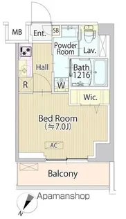 東京都渋谷区幡ヶ谷3丁目【マンション】の間取り