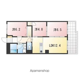 グランドゥール稲川【6階】の間取り