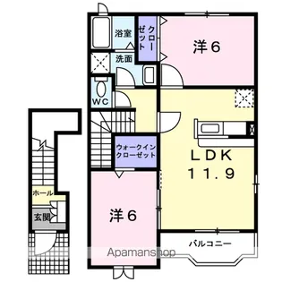 ラフィネ【2階】の間取り