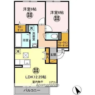 ブランシュール A【1階】の間取り