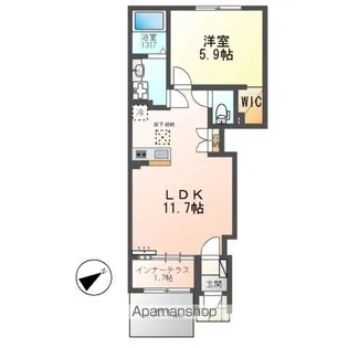 ソル・ルーベル【1階】の間取り