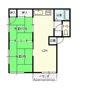 幸ハイツ【2階】の間取り