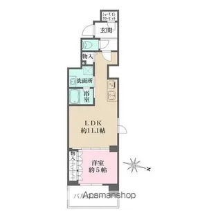 プライムアーバン菊川【5階】の間取り