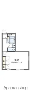 レオパレスリバーサイド【101号室】の間取り