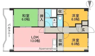 ヴィラソレイユ【2階】の間取り