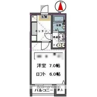 グランコンフォール花京院Ⅱ【102号室】の間取り