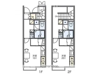 レオパレスネーブルⅠ【2階】の間取り