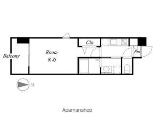 パルティール名駅北【4階】の間取り