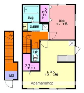 シエラB【203号室】の間取り