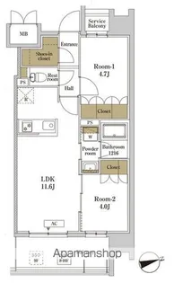 RJRプレシア川口【2階】の間取り