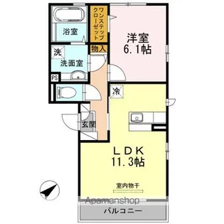 ソッリエーヴォ【205号室】の間取り