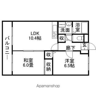 シャルマン那珂川【2階】の間取り