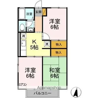 パールハイツ海老原 38【2階】の間取り