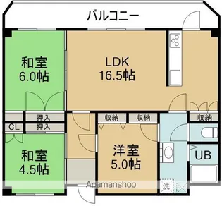 柏木プラザ(カシワギプラザ)【9階】の間取り