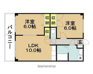 第3サンフローラルハイツ【5階】の間取り