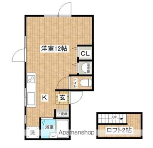 リバーサイド旭川【C号室】の間取り