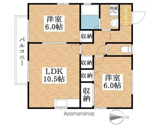 ドミール野田【2階】の間取り