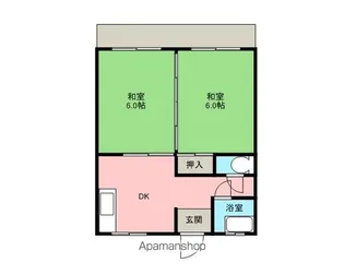 ハイツナカオカ【1-3号室】の間取り
