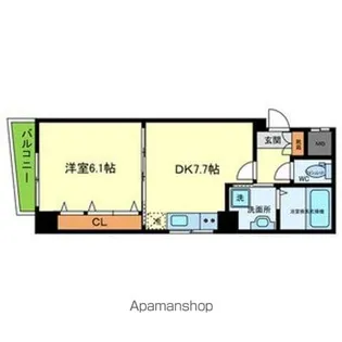 大阪府大阪市浪速区幸町2丁目【マンション】の間取り