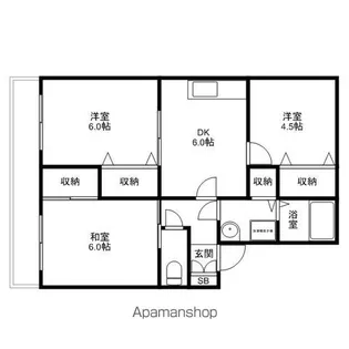 アヴァンティコート B【2階】の間取り