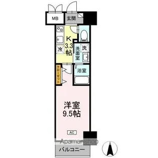 ロージェ泉中央【1階】の間取り