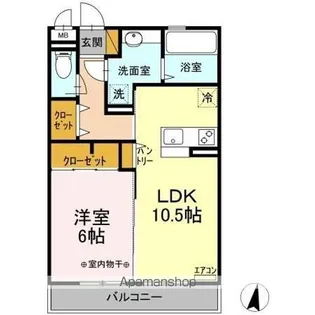 薬円台壱番館 A【3階】の間取り