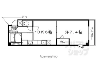 ルーナ・ジェーヌ堀川【201号室】の間取り