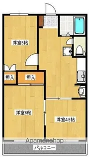 メゾンフォレスト【2階】の間取り