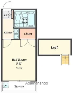 レオパレスイーストⅢ【2階】の間取り
