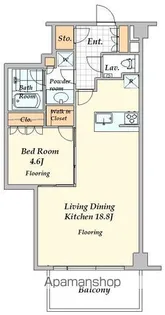 コンフォリア新宿イーストサイドタワー【11階】の間取り