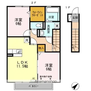 タウンコート・ベル I【2階】の間取り