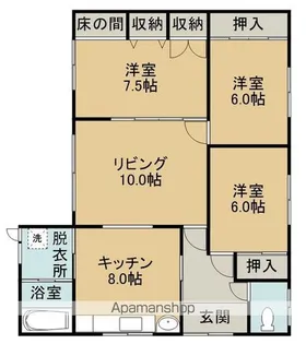 北海道網走市字呼人【一戸建】の間取り