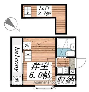 1Kの間取り画像