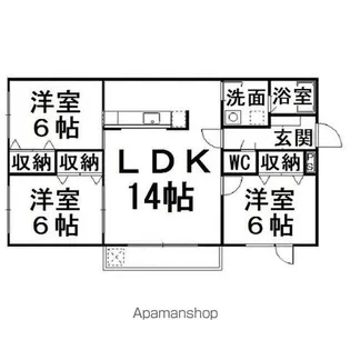 ラピュタハイツ【1-B号室】の間取り