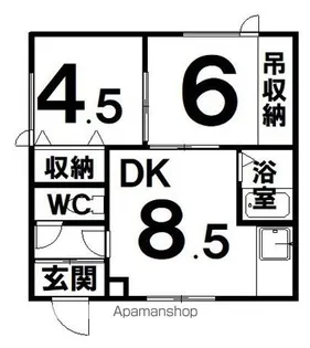 コーポ市川(芦野)【2階】の間取り